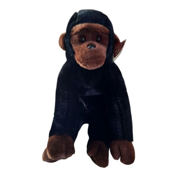 Ty Black and Brown Stuffed Monkey Plush Toy - Picture 1 of 3
